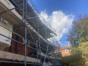 Independent Scaffold around a building for restoration works