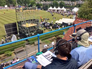 scaffolding tower for recording cricket event - image 4