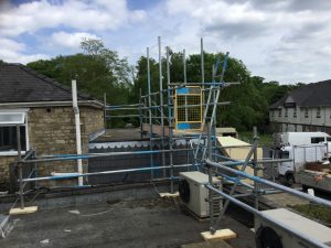 scaffolding railing on roof for safety - image 3