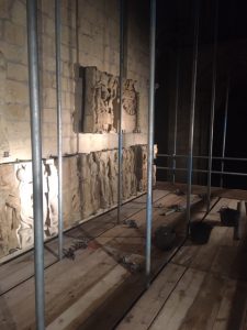 scaffolding inside the morning chapel of Lincoln cathedral