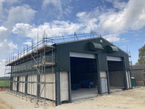 Independent & A Frame Handrail Scaffolding for a solar installation in Alford